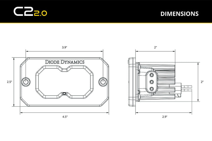 Diode Dynamics Stage Series Flush Mount Reverse Light Kit