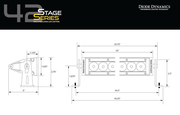 Diode Dynamics Stage Series 42" White Classic Light Bar