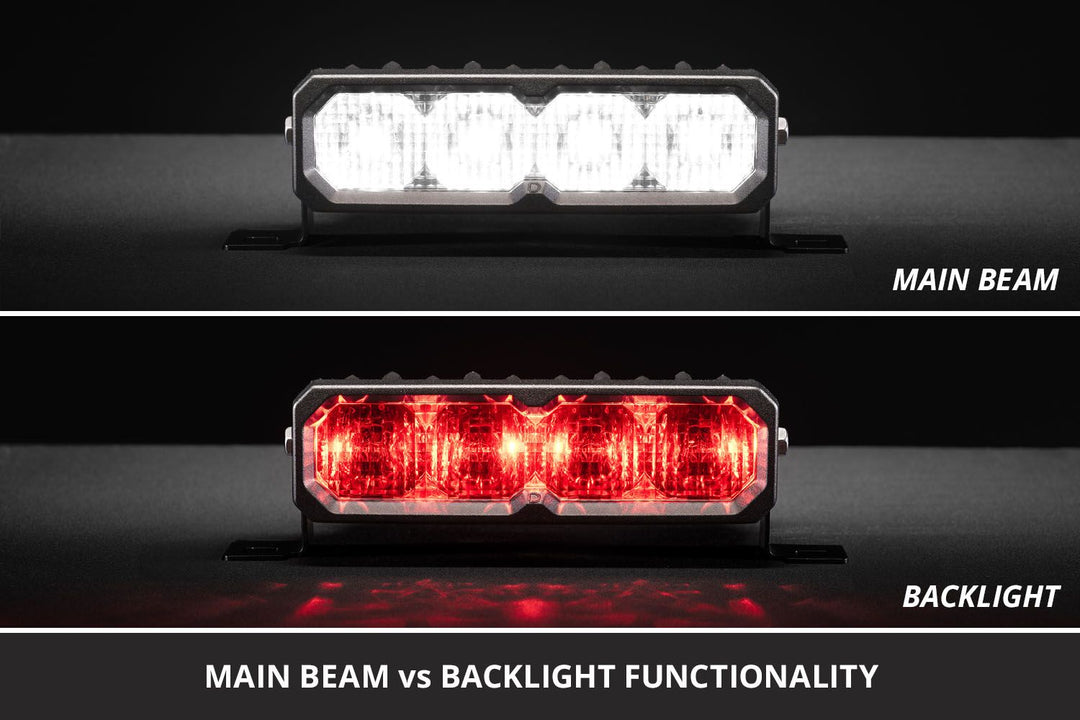 Diode Dynamics SS6 White Flush Mount LED Light Bar (one)
