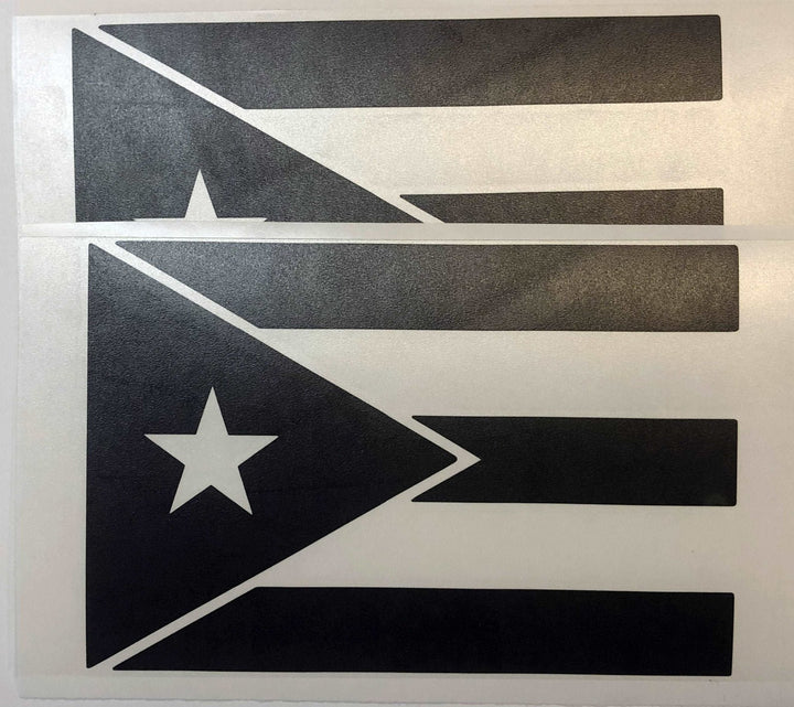 State Flag Decals - Premium Cast Matte Black Vinyl x2