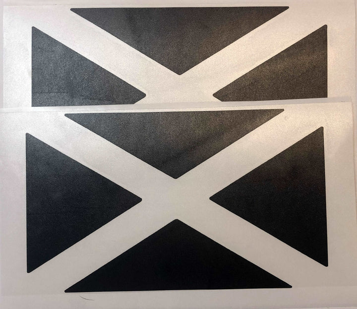 State Flag Decals - Premium Cast Matte Black Vinyl x2