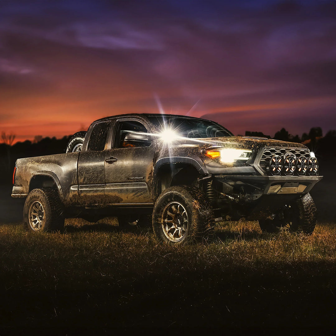 ORACLE Lighting 2016-2023 Toyota Tacoma (3rd Gen) A-Pillar Hood Mount Brackets w/ VEGA™ Series 2 Spotlights