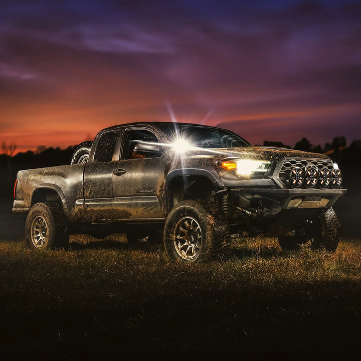 ORACLE Lighting 2016-2023 Toyota Tacoma (3rd Gen) A-Pillar Hood Mount Brackets w/ VEGA™ Series 2 Spotlights