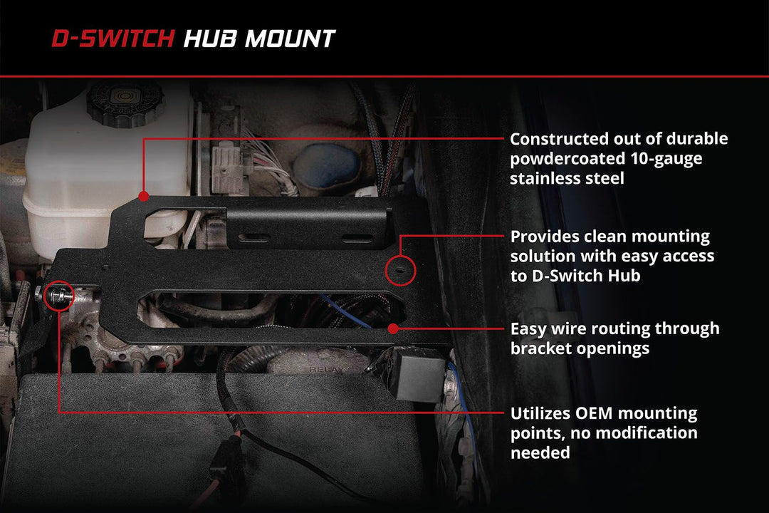 Diode Dynamics D-Switch Hub Mounting Kit for Tacoma (2016-2023)