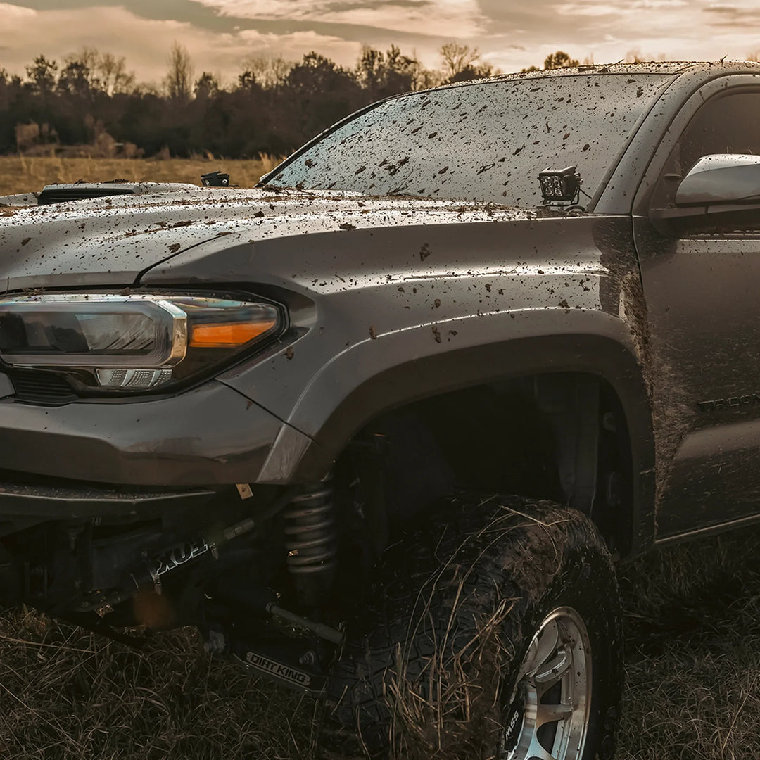 ORACLE Lighting 2016-2023 Toyota Tacoma (3rd Gen) A-Pillar Hood Mount Brackets w/ VEGA™ Series 2 Spotlights