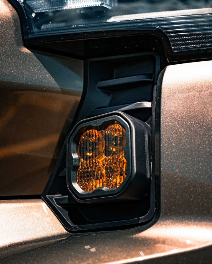 Baja 686 Industries LLC DD SS3 Led vent cover (Matte Black) + DD SS3 Sport Led Pod pair for Tacoma (2024+)