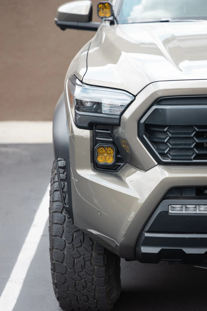 Baja 686 Industries LLC DD SS3 Led vent cover (Matte Black) + DD SS3 Sport Led Pod pair for Tacoma (2024+)