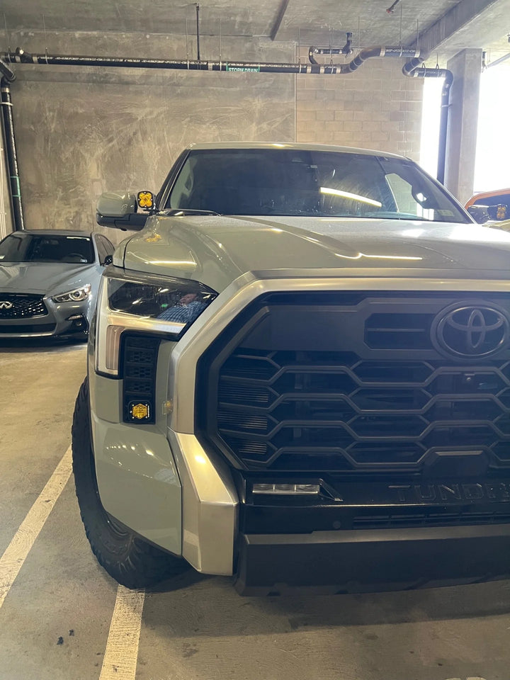 Baja 686 Industries LLC Led vent cover (ASA Matte Black) Baja Designs S1 for Tundra (2022+)