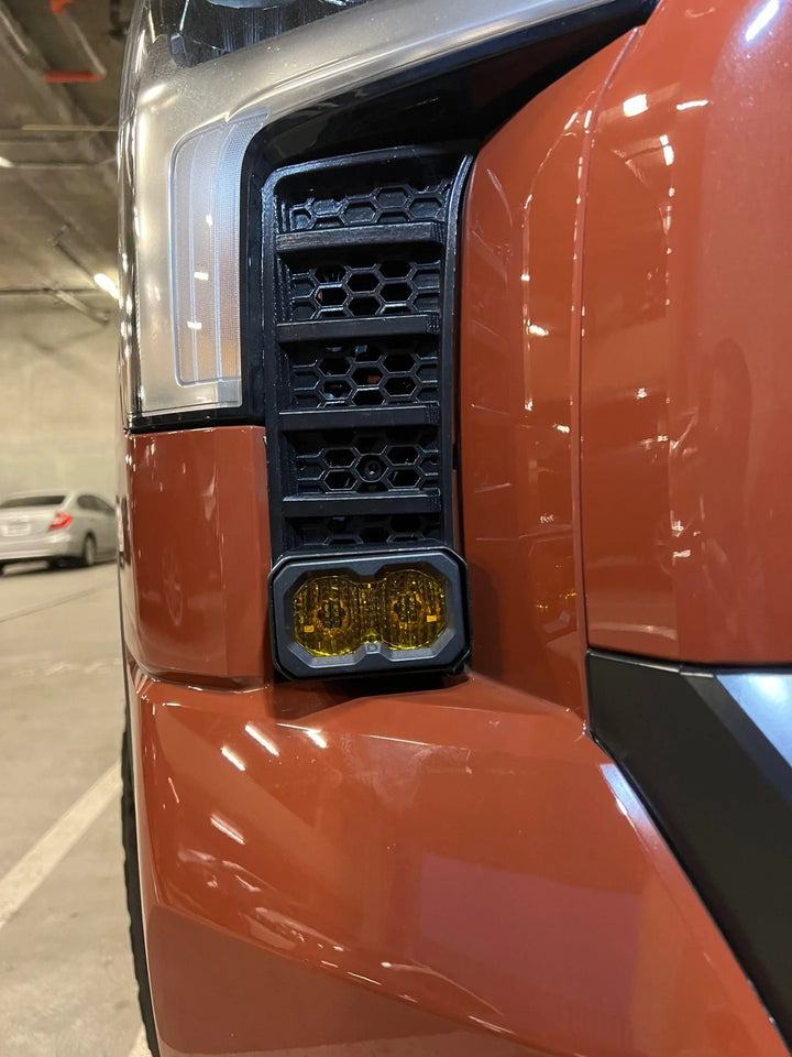 Baja 686 Industries LLC Led vent cover (ASA Matte Black) + Diode Dynamics C2.0 Sport for Tundra (2022+)