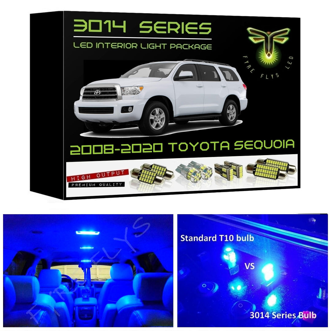 2008-2022 Toyota Sequoia Super Bright 3014 Series LED interior light kit