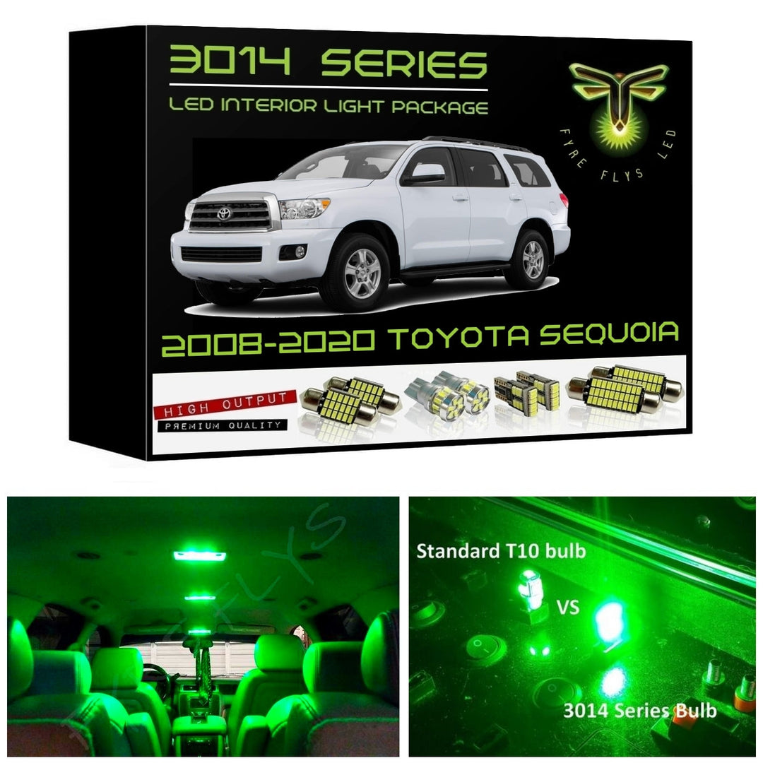 2008-2022 Toyota Sequoia Super Bright 3014 Series LED interior light kit