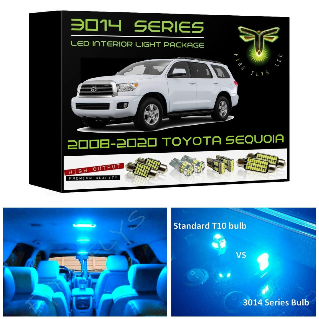 2008-2022 Toyota Sequoia Super Bright 3014 Series LED interior light kit