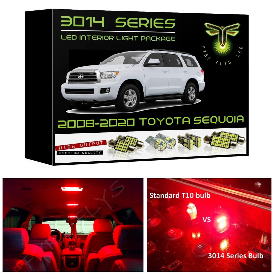 2008-2022 Toyota Sequoia Super Bright 3014 Series LED interior light kit