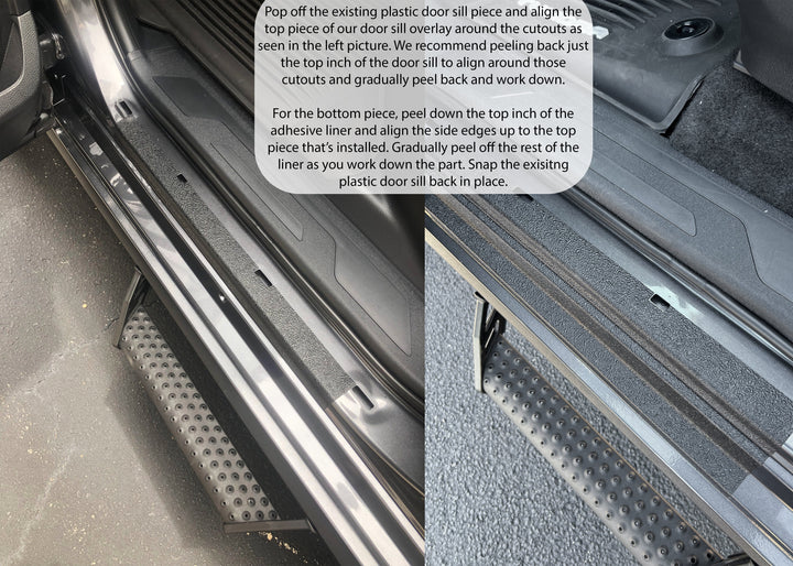 Door Sill Protection Overlays Fits 2022-2027 Toyota Tundra
