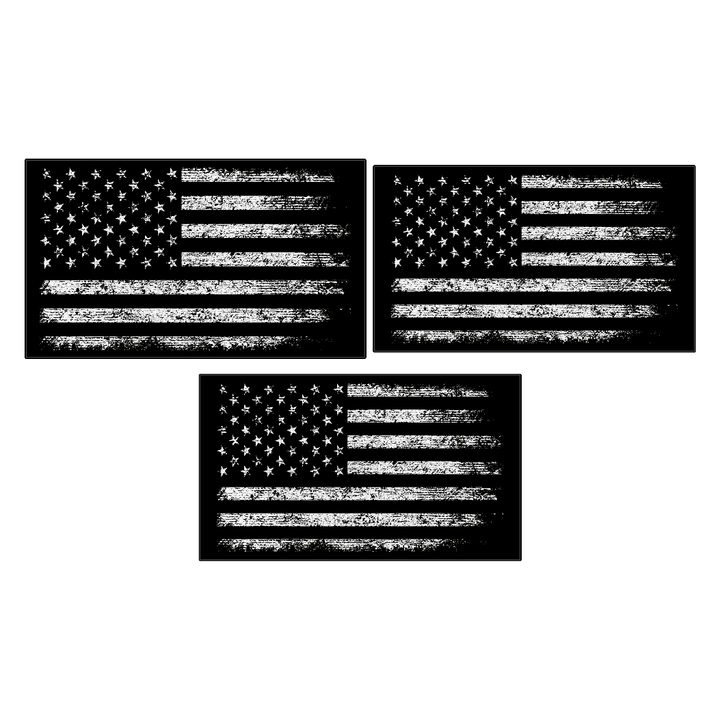 Sun Visor Airbag Label Distressed American Flag Overlays - 2024+ Tacoma